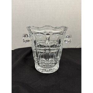 Crystal Vase with Handles Clear Cut Glass Flower Vase Home Decor Vintage‎